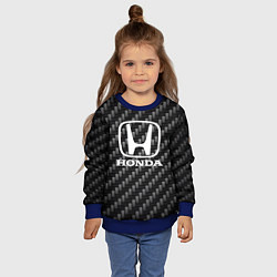 Свитшот детский Honda абстракция карбон, цвет: 3D-синий — фото 2