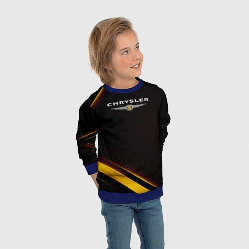 Детский свитшот Chrysler Абстракция / 3D-Синий – фото 3