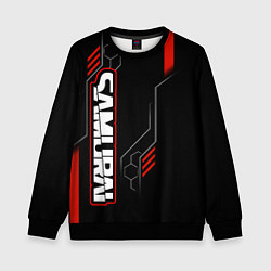 Детский свитшот Samurai - Красный техно - Киберпанк