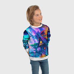Свитшот детский Неоновая страна, цвет: 3D-белый — фото 2