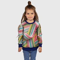 Свитшот детский Мармеладная лента, цвет: 3D-синий — фото 2