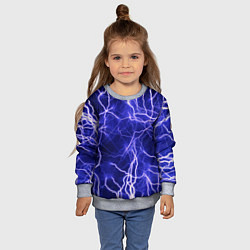 Свитшот детский Многочисленные молнии, цвет: 3D-меланж — фото 2
