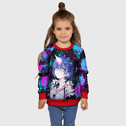 Свитшот детский РеЗеро - Неоновые краски - Рем, цвет: 3D-красный — фото 2