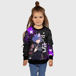 Свитшот детский Рем в черном - Re:Zero, цвет: 3D-черный — фото 2