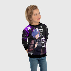 Свитшот детский Рем в черном - Re:Zero, цвет: 3D-черный — фото 2
