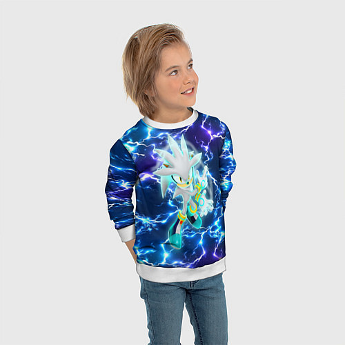 Детский свитшот Ёж Сильвер / 3D-Белый – фото 3