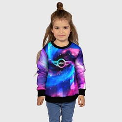 Свитшот детский Mini неоновый космос, цвет: 3D-черный — фото 2
