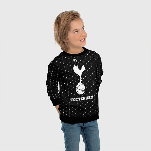 Детский свитшот Tottenham sport на темном фоне / 3D-Черный – фото 3