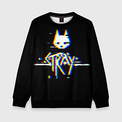 Свитшот детский Stray glitch logo, цвет: 3D-черный