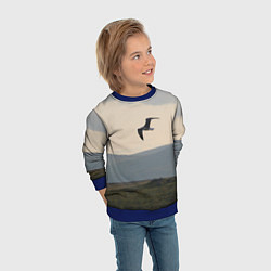 Свитшот детский Чайка, цвет: 3D-синий — фото 2