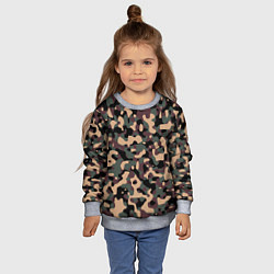 Свитшот детский Камуфляж Woodland, цвет: 3D-меланж — фото 2