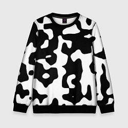 Свитшот детский Камуфляж Cowskin крупный, цвет: 3D-черный