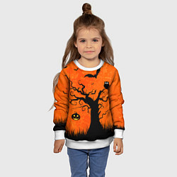 Свитшот детский Мрачное дерево, цвет: 3D-белый — фото 2