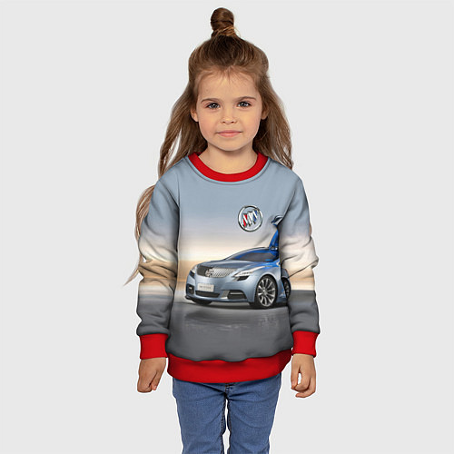 Детский свитшот Buick Riviera - Concept - Nature / 3D-Красный – фото 4
