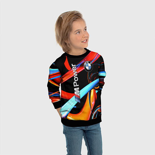 Детский свитшот BMW M Power - Germany / 3D-Черный – фото 3