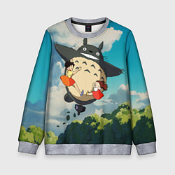 Свитшот детский Flight Totoro, цвет: 3D-меланж