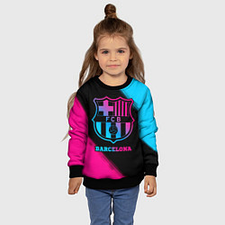 Свитшот детский Barcelona - neon gradient, цвет: 3D-черный — фото 2