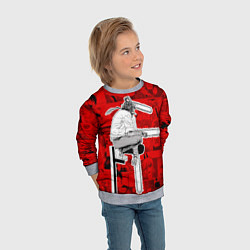 Свитшот детский Человек- бензопила : Кадры манги, цвет: 3D-меланж — фото 2