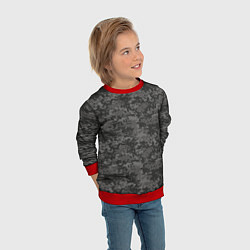 Свитшот детский Камуфляж AOR-2 серый пиксель, цвет: 3D-красный — фото 2