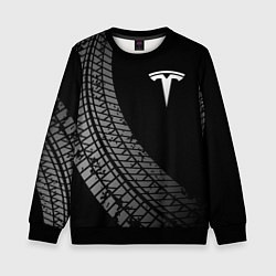 Детский свитшот Tesla tire tracks