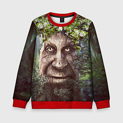 Свитшот детский Мудрое Таинственное Дерево, цвет: 3D-красный