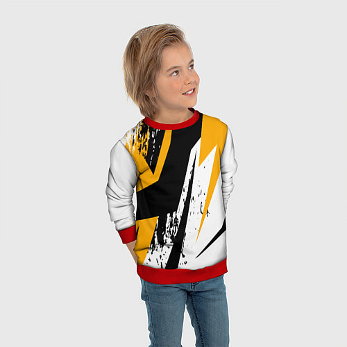 Детский свитшот Гоночная абстракция / 3D-Красный – фото 3
