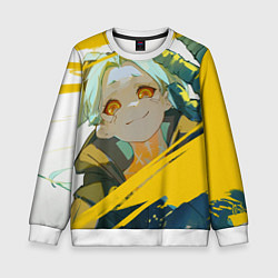 Свитшот детский Киберпанк: Бегущие по краю Ребекка, цвет: 3D-белый