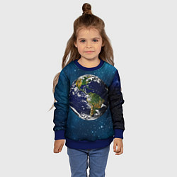 Свитшот детский Планета Земля, цвет: 3D-синий — фото 2