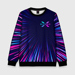 Свитшот детский Exeed neon speed lines, цвет: 3D-черный