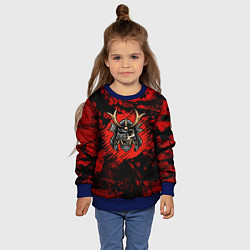 Свитшот детский Самурай black red, цвет: 3D-синий — фото 2