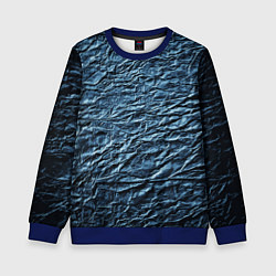 Свитшот детский Текстура мятой цветной бумаги, цвет: 3D-синий