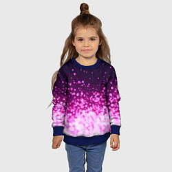Свитшот детский Розовые блёстки на тёмном фоне, цвет: 3D-синий — фото 2