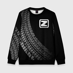 Свитшот детский Zotye tire tracks, цвет: 3D-черный