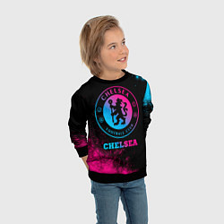 Свитшот детский Chelsea - neon gradient, цвет: 3D-черный — фото 2