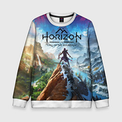 Свитшот детский Horizon call of the mountain keyart, цвет: 3D-белый