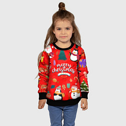 Свитшот детский Merry christmas art, цвет: 3D-черный — фото 2