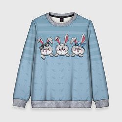 Свитшот детский Зайки-кролики, цвет: 3D-меланж