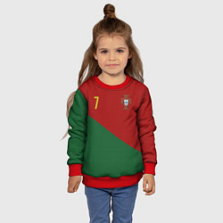 Свитшот детский Роналду сборная Португалии, цвет: 3D-красный — фото 2