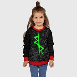 Свитшот детский Логотип Cyberpunk: Edgerunners - Дэвид, цвет: 3D-красный — фото 2
