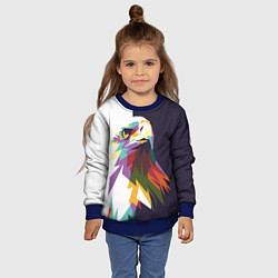 Свитшот детский Орел-птица гордая, цвет: 3D-синий — фото 2