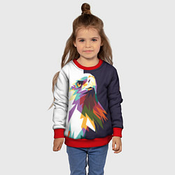 Свитшот детский Орел-птица гордая, цвет: 3D-красный — фото 2