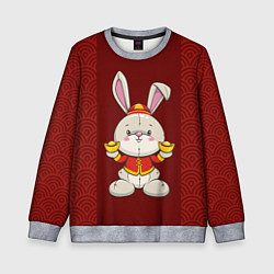 Свитшот детский Китайский кролик, цвет: 3D-меланж