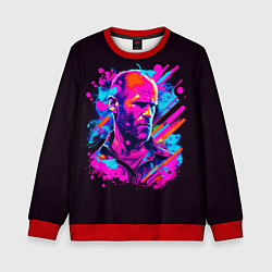 Свитшот детский Jason Statham - pop art, цвет: 3D-красный