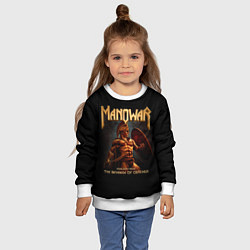 Свитшот детский Manowar rock, цвет: 3D-белый — фото 2