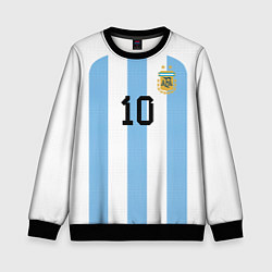 Свитшот детский Месси Аргентина ЧМ 2022, цвет: 3D-черный