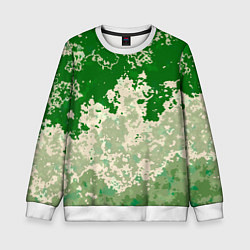 Детский свитшот Абстракция в зелёных тонах