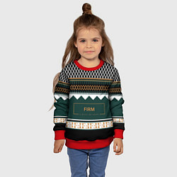 Свитшот детский FIRM как свитер из 90х, цвет: 3D-красный — фото 2