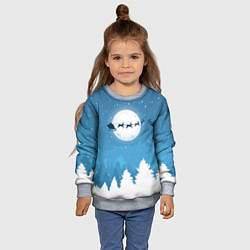 Свитшот детский Новогодняя сказка дед мороз, цвет: 3D-меланж — фото 2