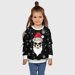 Свитшот детский Christmas Bad Santa, цвет: 3D-белый — фото 2