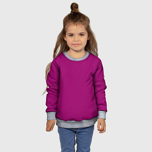 Детский свитшот Баклажановый радуга / 3D-Меланж – фото 4